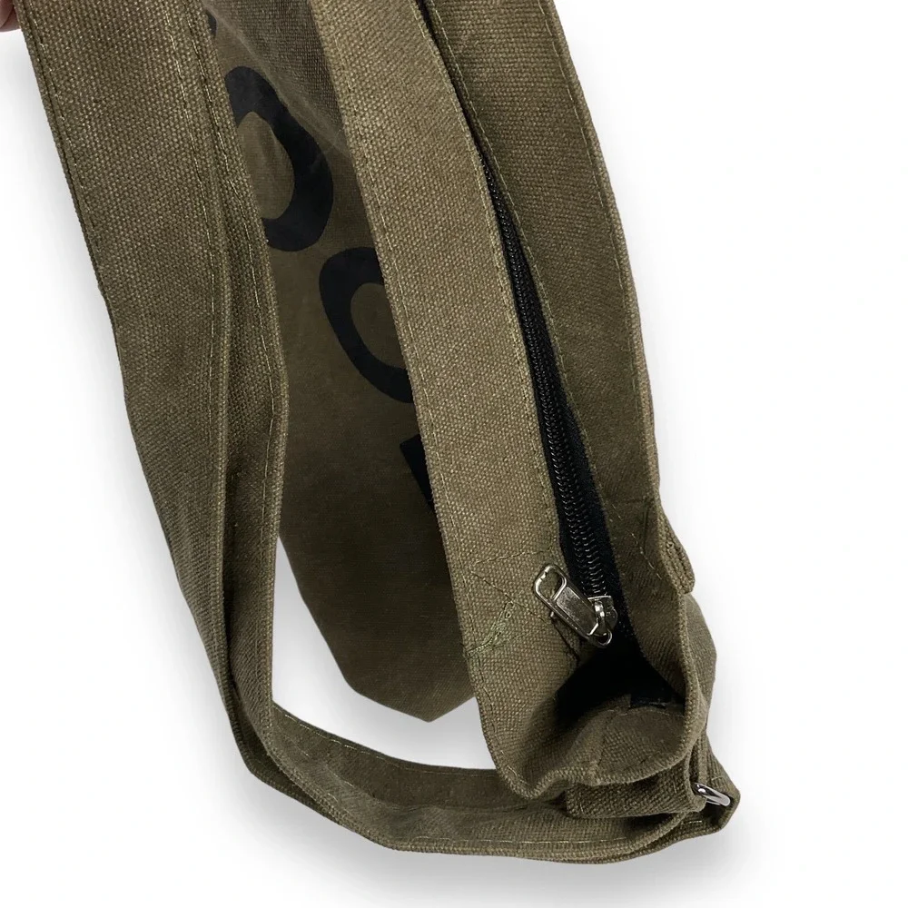 Unbranded Bag Canvas and Sock Set Green Khaki Olive Shoulder Bag NWOT